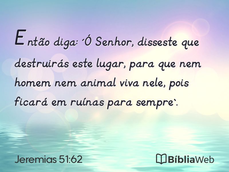 Jeremias 51:62 em imagem para compartilhar
