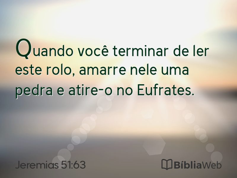 Jeremias 51:63 em imagem para compartilhar
