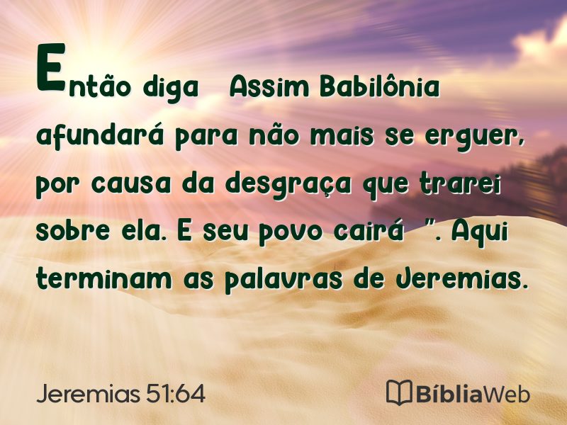 Jeremias 51:64 em imagem para compartilhar