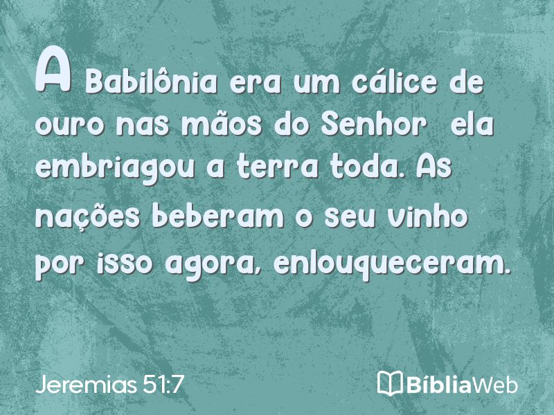 Jeremias 51:7 em imagem para compartilhar