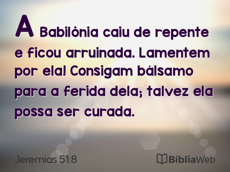 Jeremias 51:8 em imagem para compartilhar