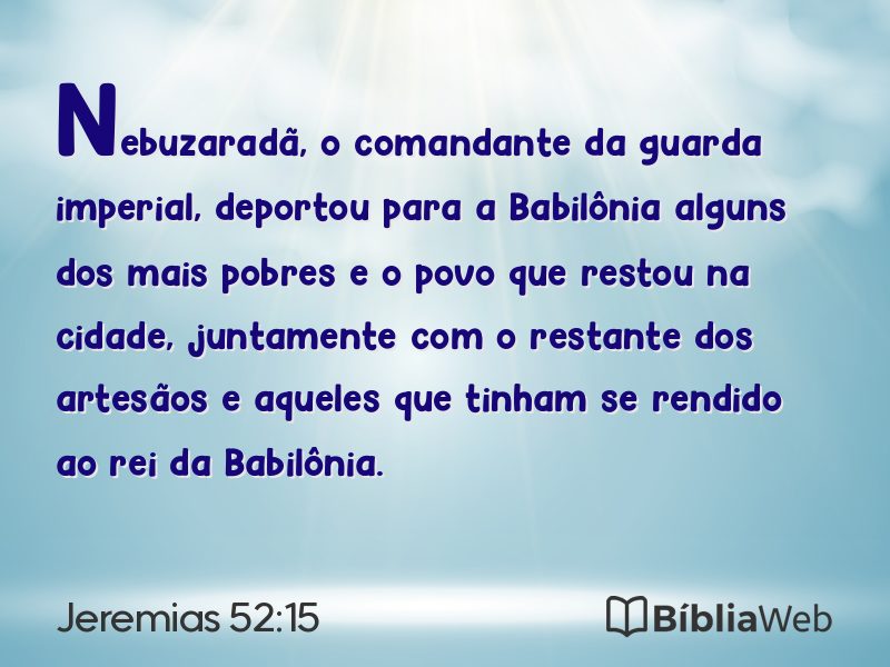 Jeremias 52:15 em imagem para compartilhar