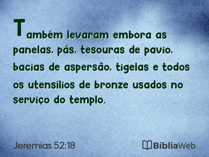 Jeremias 52:18 em imagem para compartilhar