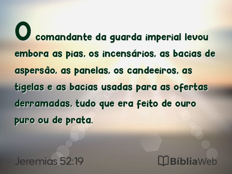 Jeremias 52:19 em imagem para compartilhar