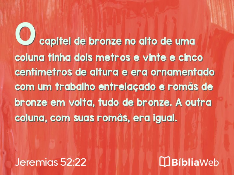 Jeremias 52:22 em imagem para compartilhar