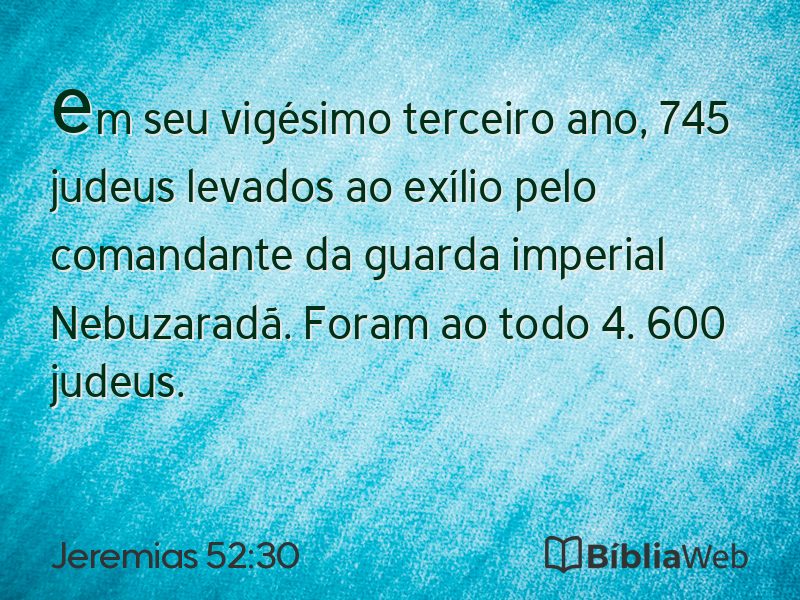 Jeremias 52:30 em imagem para compartilhar