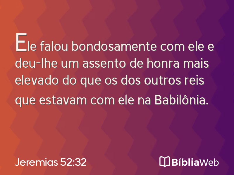 Jeremias 52:32 em imagem para compartilhar