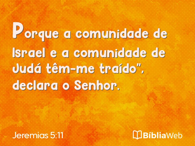 Jeremias 5:11 em imagem para compartilhar