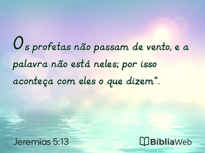 Jeremias 5:13 em imagem para compartilhar