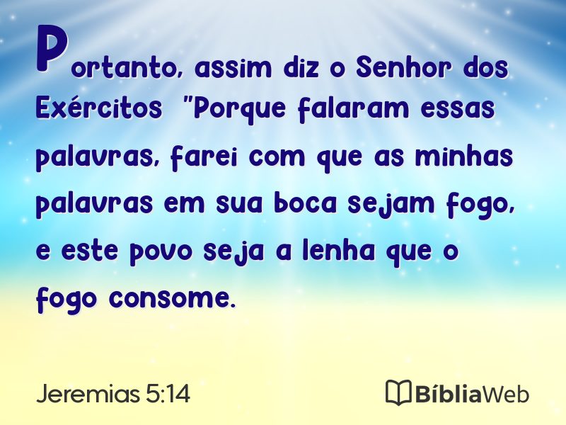 Jeremias 5:14 em imagem para compartilhar