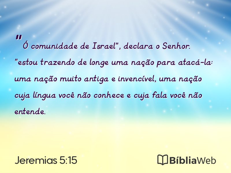 Jeremias 5:15 em imagem para compartilhar