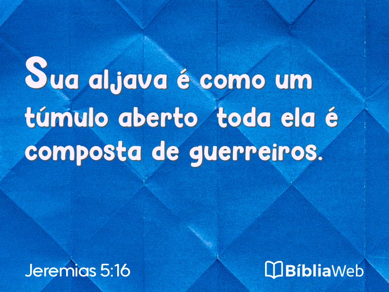 Jeremias 5:16 em imagem para compartilhar