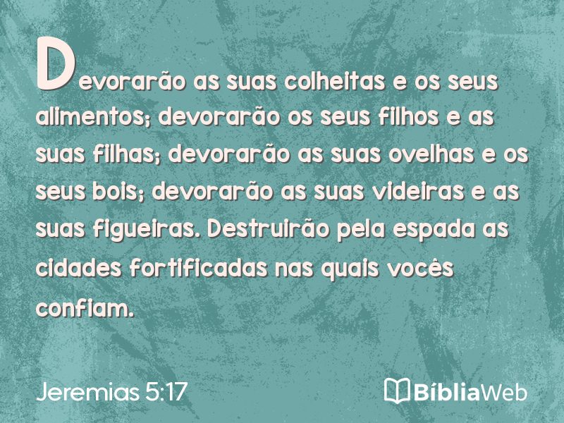 Jeremias 5:17 em imagem para compartilhar