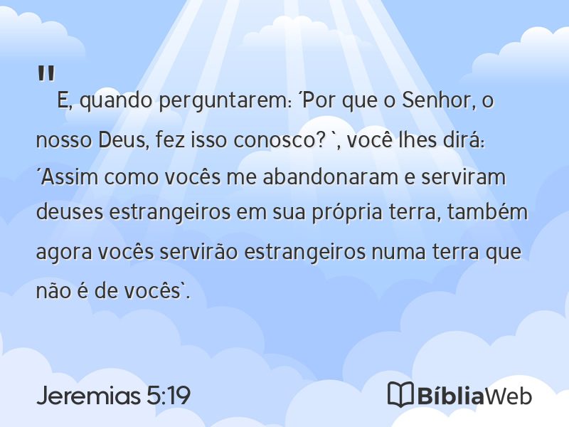 Jeremias 5:19 em imagem para compartilhar