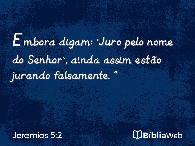 Jeremias 5:2 em imagem para compartilhar