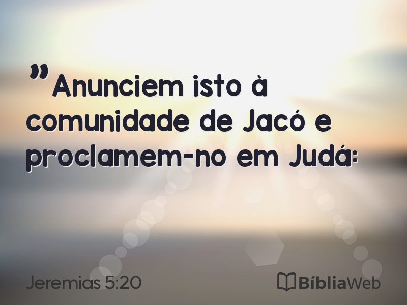 Jeremias 5:20 em imagem para compartilhar