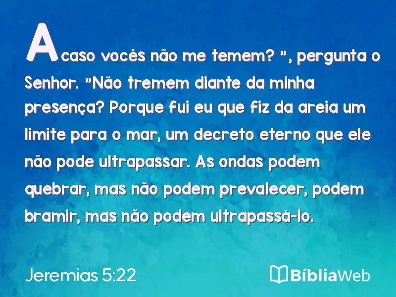 Jeremias 5:22 em imagem para compartilhar