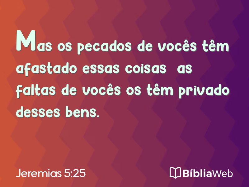 Jeremias 5:25 em imagem para compartilhar