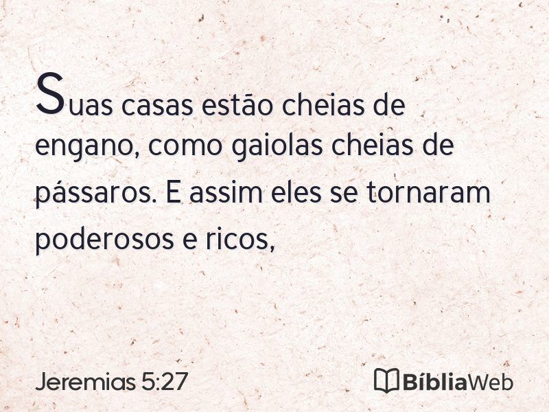 Jeremias 5:27 em imagem para compartilhar