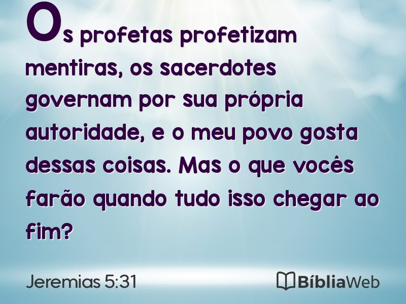 Jeremias 5:31 em imagem para compartilhar