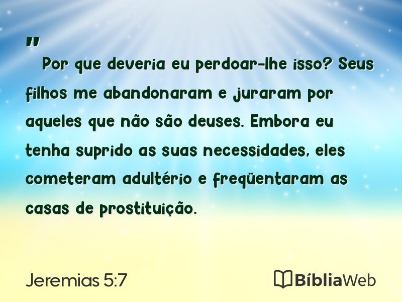 Jeremias 5:7 em imagem para compartilhar