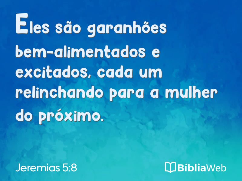 Jeremias 5:8 em imagem para compartilhar