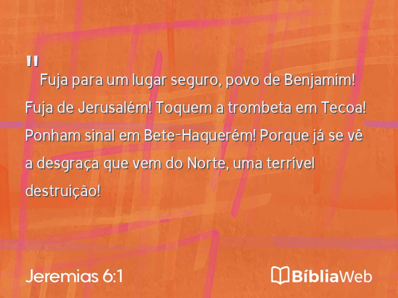 Jeremias 6:1 em imagem para compartilhar