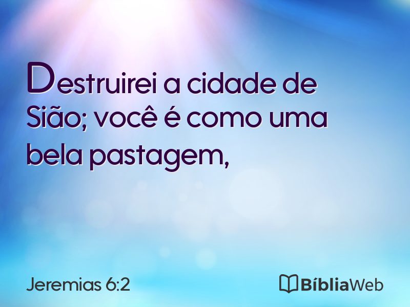 Jeremias 6:2 em imagem para compartilhar