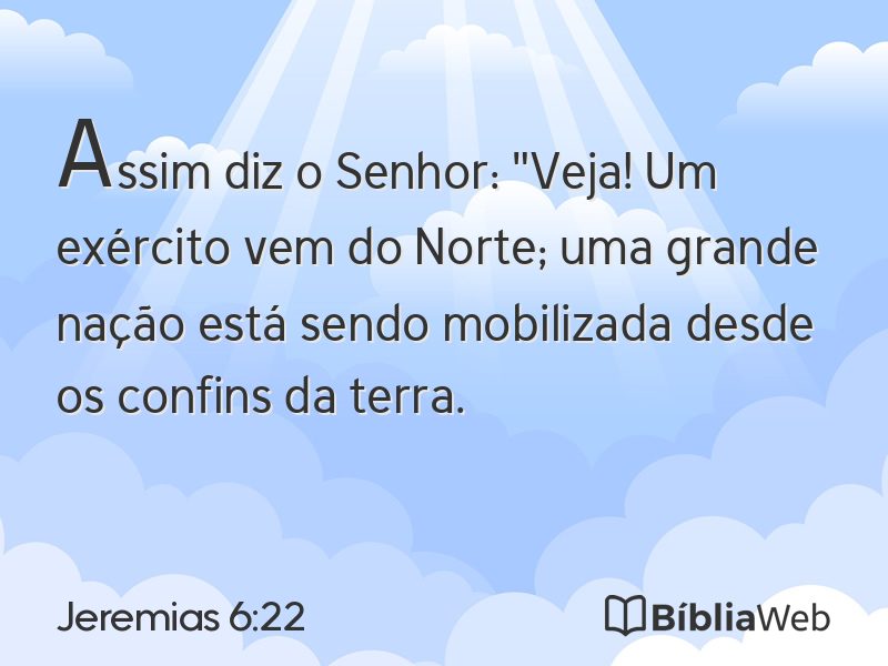Jeremias 6:22 em imagem para compartilhar