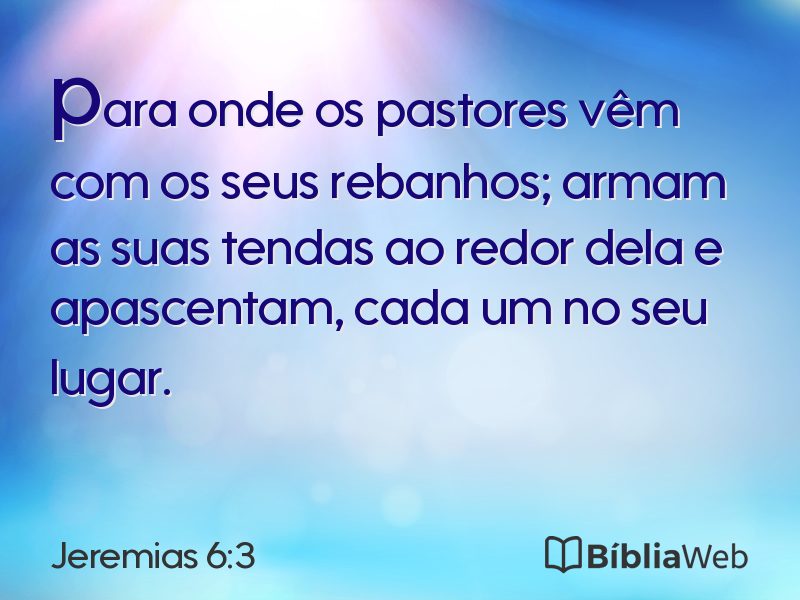 Jeremias 6:3 em imagem para compartilhar