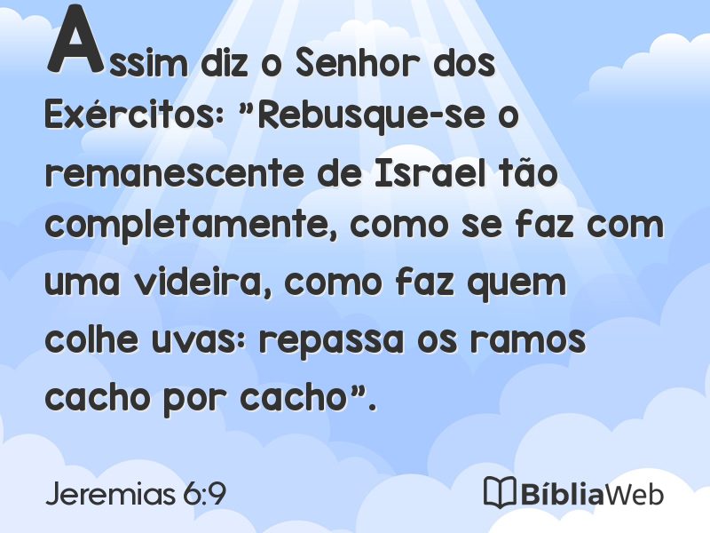 Jeremias 6:9 em imagem para compartilhar
