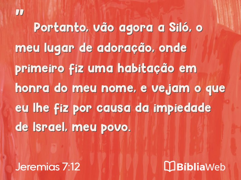 Jeremias 7:12 em imagem para compartilhar