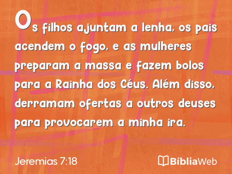 Jeremias 7:18 em imagem para compartilhar