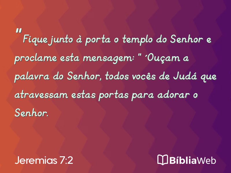 Jeremias 7:2 em imagem para compartilhar