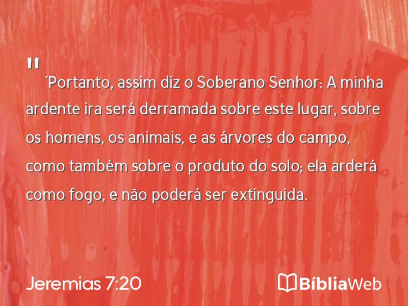 Jeremias 7:20 em imagem para compartilhar