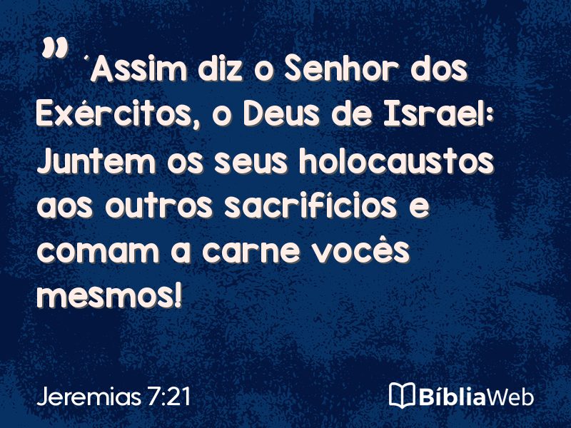 Jeremias 7:21 em imagem para compartilhar