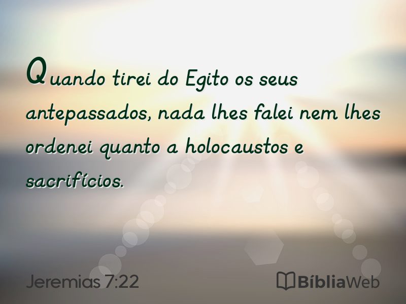 Jeremias 7:22 em imagem para compartilhar