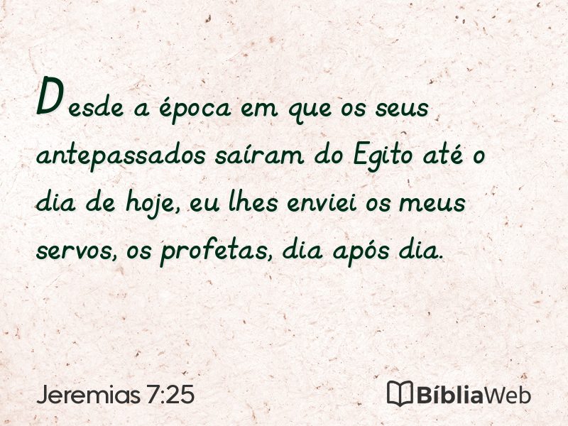 Jeremias 7:25 em imagem para compartilhar