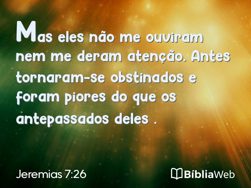Jeremias 7:26 em imagem para compartilhar