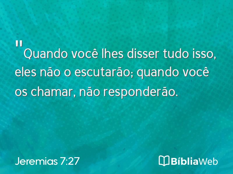 Jeremias 7:27 em imagem para compartilhar
