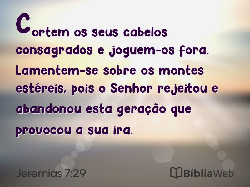 Jeremias 7:29 em imagem para compartilhar