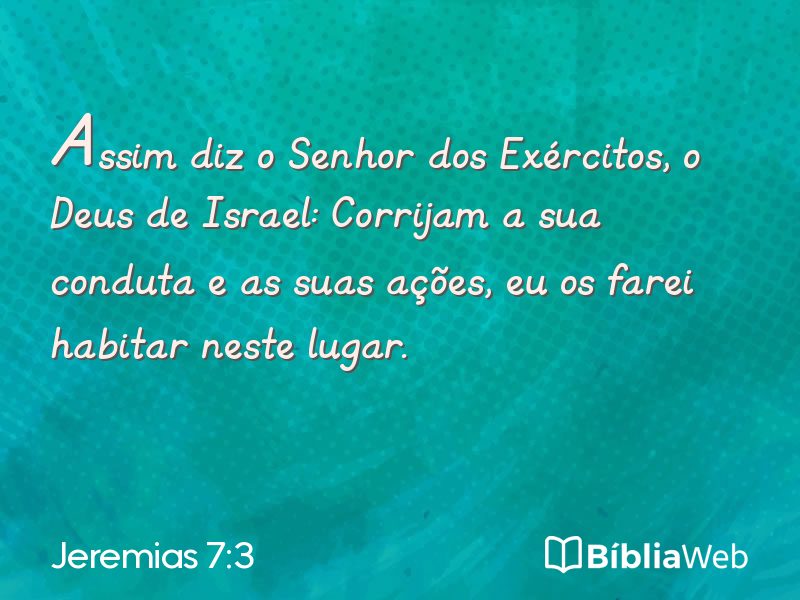 Jeremias 7:3 em imagem para compartilhar