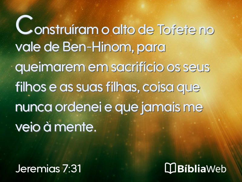 Jeremias 7:31 em imagem para compartilhar