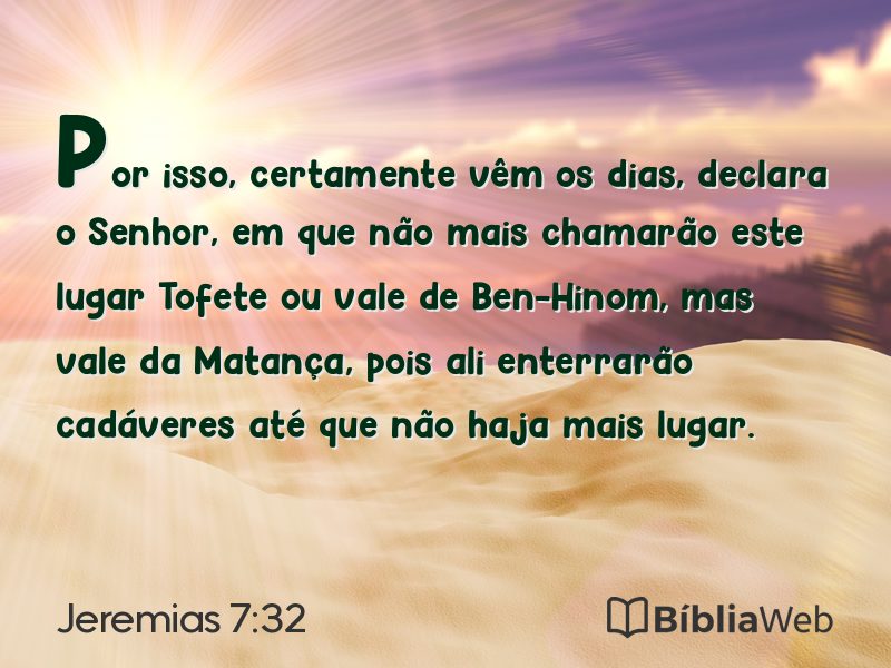 Jeremias 7:32 em imagem para compartilhar