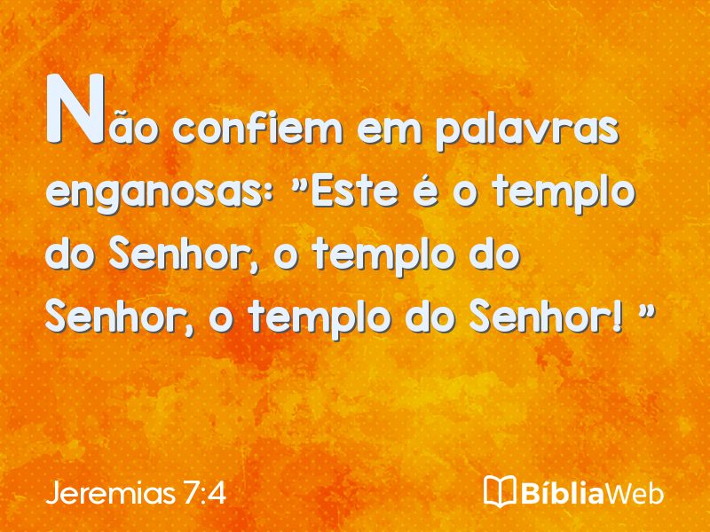 Jeremias 7:4 em imagem para compartilhar