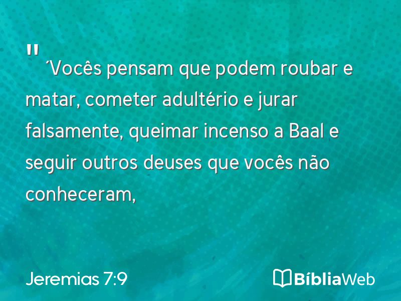 Jeremias 7:9 em imagem para compartilhar