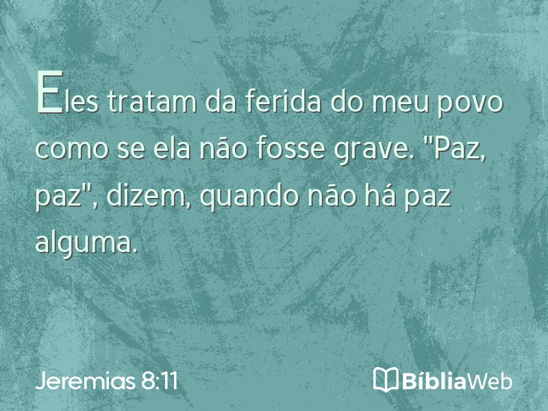 Jeremias 8:11 em imagem para compartilhar