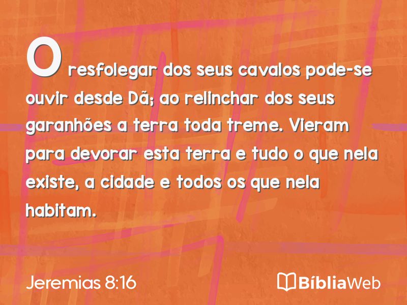 Jeremias 8:16 em imagem para compartilhar