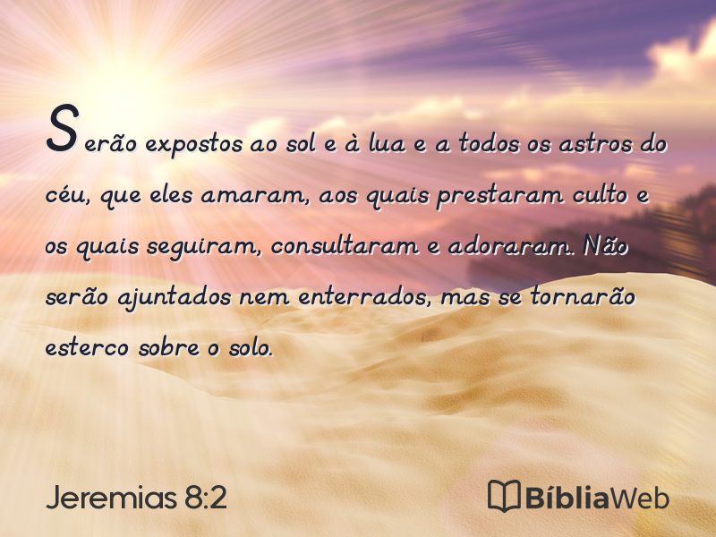 Jeremias 8:2 em imagem para compartilhar