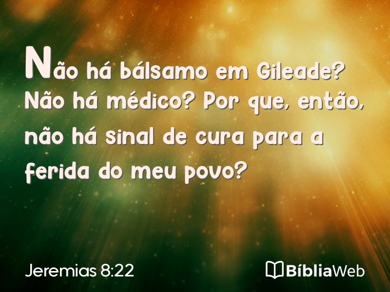 Jeremias 8:22 em imagem para compartilhar